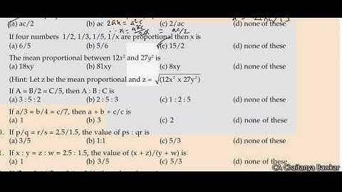 CA Foundation | Mathematics | Proportion | Part 2 | Exercise 1(B)