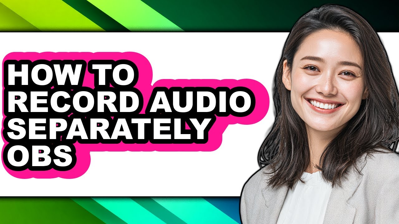 How to Record Audio Separately Obs (only Way)