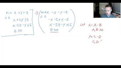 Standard Form - [ Linear Programming ]