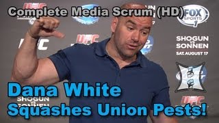 Dana White Media Scrum: Union Pests, Crooked Politicians, Shogun Retiring + Machida vs Diaz