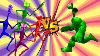 Team Siren Head vs Siren Head level up boss vs Superhero Hulk
