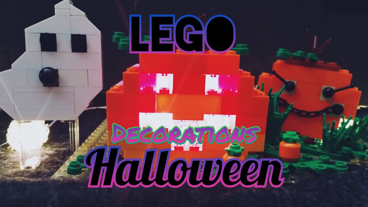 How to make 3 easy Lego Halloween decorations Ghost Pumkin Light