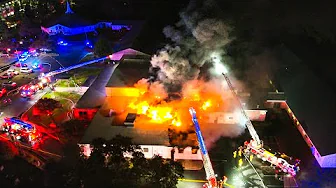 Thermal Drone Captures Intense 3-Alarm Fire | Lakewood, NJ
