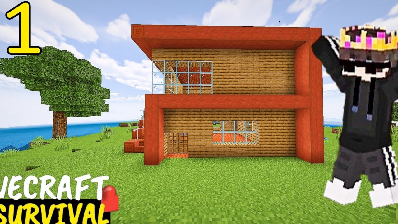 The luckiest Start in Minecraft pocket edition ! MCPE Survival series b ...