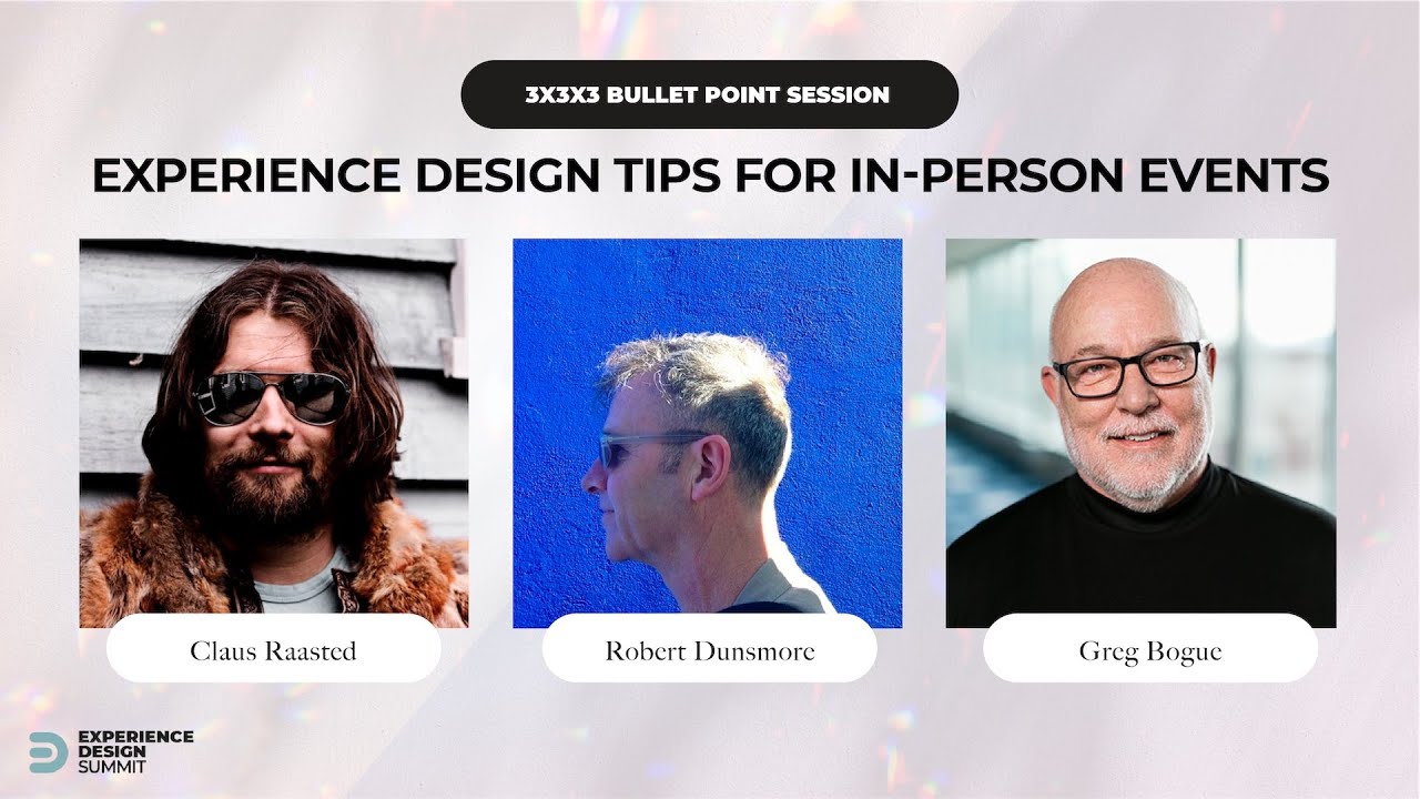 Experience Design Tips for In-Person Events - YouTube