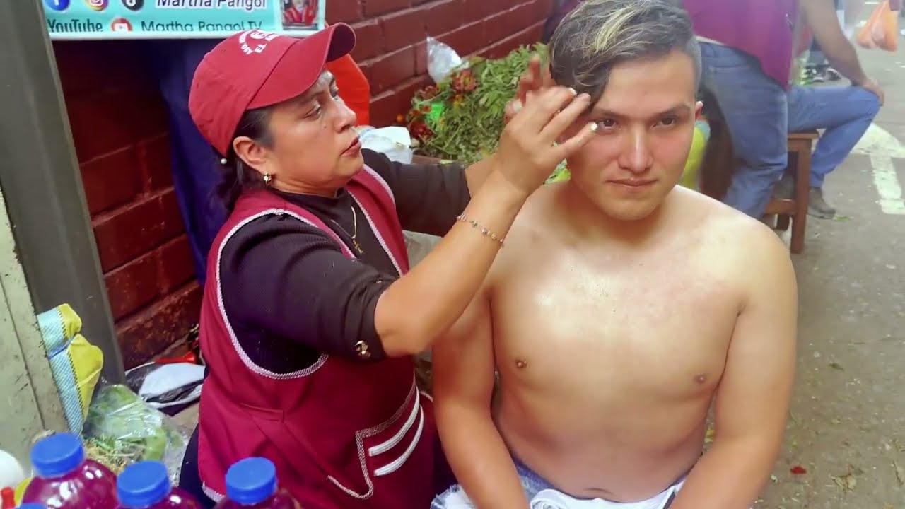 MARTHA♥PANGOL ASMR MASSAGE AT TRADITIONAL MARKET 🇪🇨 💆 | DEEP RELAXATION & SPIRITUAL CLEANSING💞