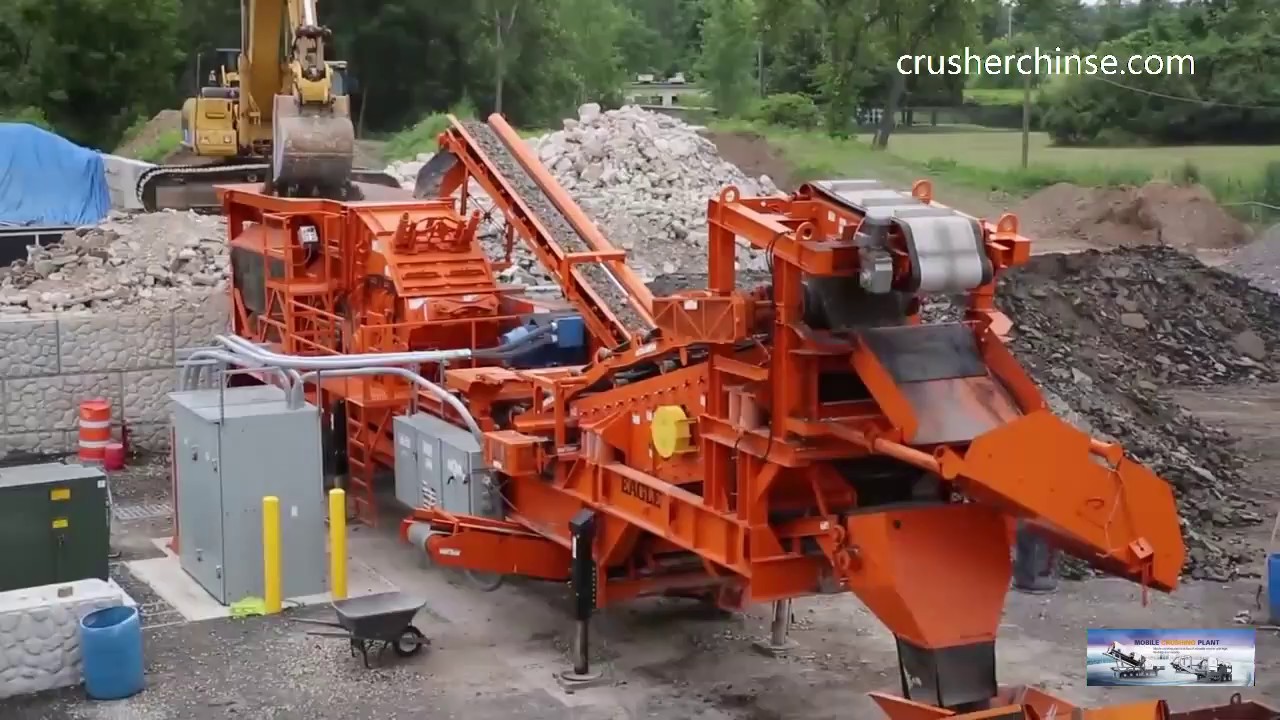mobile stone crusher - YouTube