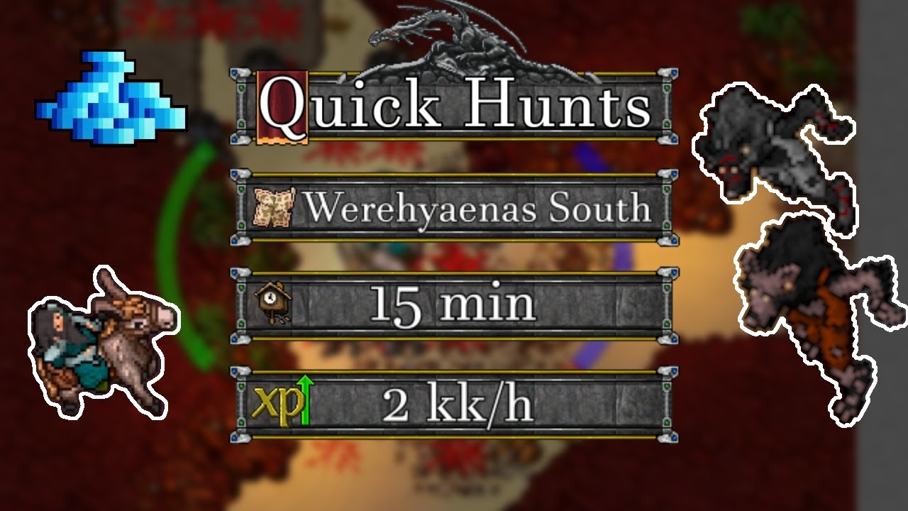 Quick Hunts: 278 ED on Darashia Werehyaenas South | 2kk exp RAW