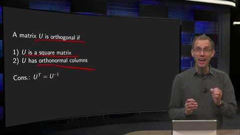 What is an orthogonal diagonalization?