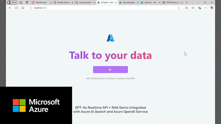 Azure AI Search - RAG with GPT-4o Realtime API for Audio with Azure OpenAI Service