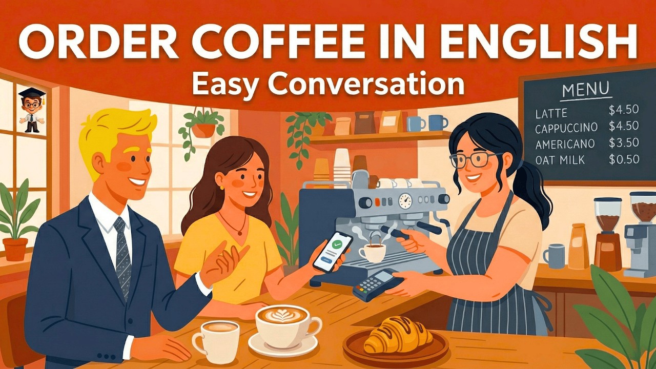 Easily Speaking English in a Coffee Shop | Easy Conversation for Beginners | English Podcast
