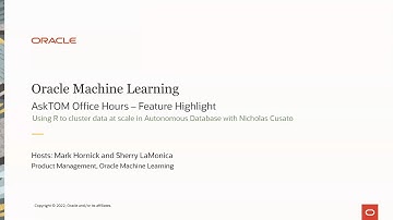 Using R to cluster data at scale in Autonomous Database