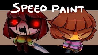 .:Speedpaint:. Chara and Frisk - PPG Style