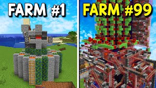 I Built 100 Farms in Hardcore Minecraft (Without Totems)