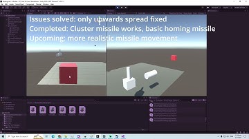 Game Devlog 2 (cluster missile, and basic homing)
