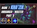 Rank 1 khazix unranked to master q evolve only first in season 14 jungle  kaido w commentary