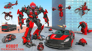 Robot Transform Superhero Snake Battle in the City