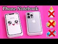 How to make Phone Notebook 📱📒 origami mobile phone notepad / no glue craft / easy school craft