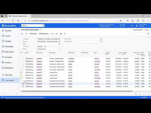 Acumatica Fixed Assets