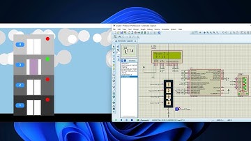 Four-story elevator in Pygame controlled by a PIC-MCU in Proteus through virtual serial port