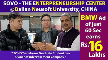 Graduate develops to Owner of Advertisement Company @SOVO-the ENTERPRENEURSHIP CENTER of DNUI, China