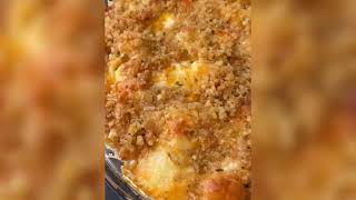 Creamy baked mac & cheese with panko topping