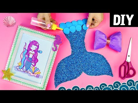 DIYs Incríveis Inspirados Em Sereia 🧜🏼♀️ Almofada, Porta Retrato E Orelha Da Minnie