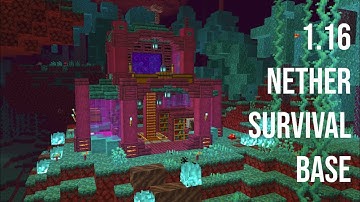 Minecraft: How to Build a 1.16 Nether Survival Base | Nether House Tutorial [1.16 Nether Update]