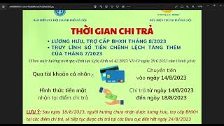 Download Lagu THÔNG BÁO THỜI GIAN CHI TRẢ LƯƠNG HƯU, TRỢ CẤP BHXH T8/2023; TRUY LĨNH SỐ TIỀN CHÊNH LỆCH T7/2023 MP3