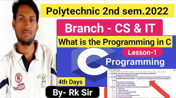 What is Programming and use of programming ll Polytechnic 2nd sem..CS& ITll C-Programming in Hindi#4