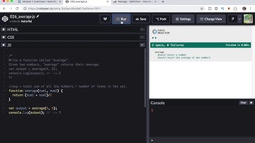 JavaScript Exercises | Hack Reactor Bootcamp Prep | Module 1 | 026_average