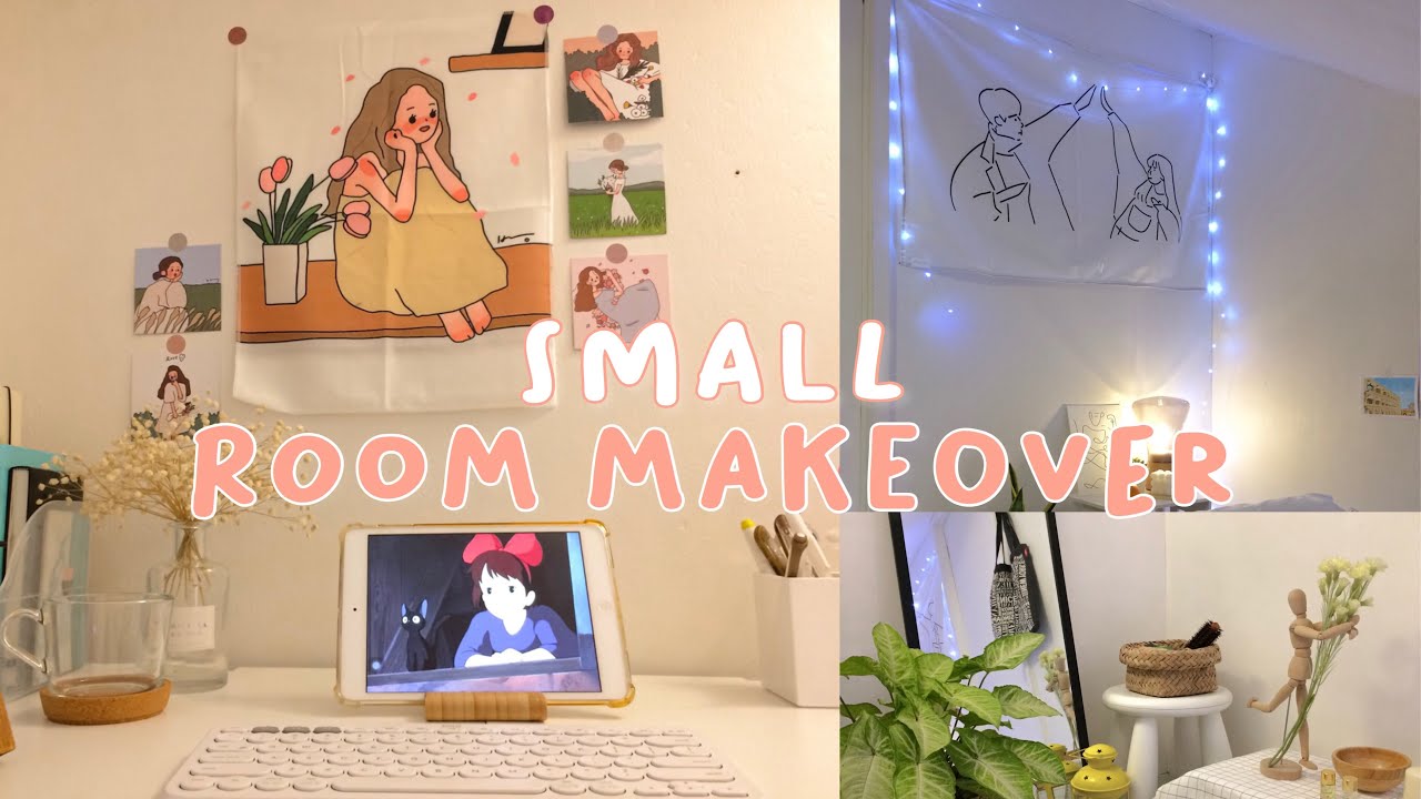 SMALL ROOM MAKEOVER 🌷 | Attic Room | Korean Inspired + Minimalist ...