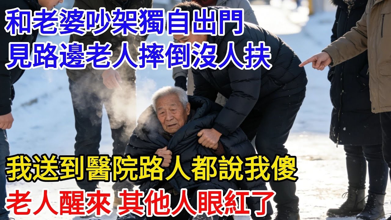 零下20度，和老婆吵架獨自出門，見路邊老人摔倒沒人扶，我背起來送到醫院，路人都説我傻，萬一被訛上就是傾家蕩產！不料老人醒來，説了1句話其他人眼紅了！#現代故事#小説#奇聞