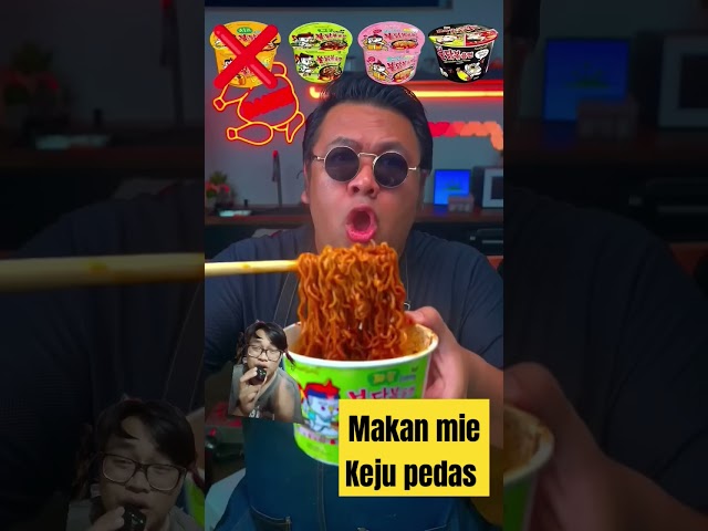 makan mie keju pedas #mukbang #eating #food #spicy #ramen #noodle