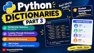 Python Dictionaries in Telugu 🔥 Part 3 | Nested Dictionary & Student Management System Project