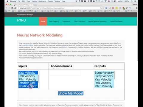 Web Based Neural Network for Ship Motion Prediction using Matlab,PHP, JavaScript, WebGL