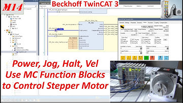 MB14. [TwinCAT 3 NC Stepper] Use MC Power, Jog, Stop FB to Control Stepper Motor[17/20]