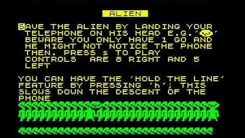 Alien! (type-in game from ZX Computing, ZX Spectrum)