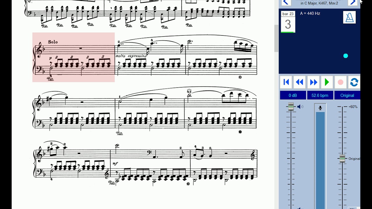 Mozart Piano Concerto No. 21 Mov 2 (Elvira Madigan) orchestral