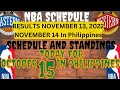 NBA SCHEDULE NOVEMBER 15, 2022 | GAME RESULTS  NBA STANDINGS TODAY as of NOVEMBER 14, 2022