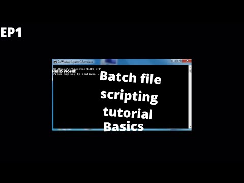 BATCH FILE SCRIPTING #1 (EP1 Basics!)