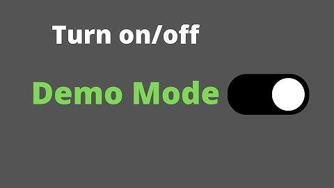 How to enable turn on or disable demo mode on android galaxy phone
