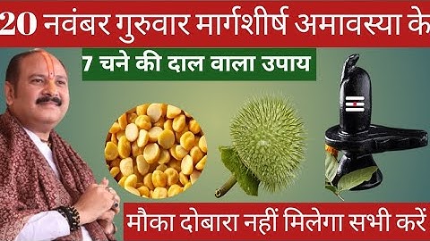 20 नवंबर गुरुवार मार्गशीर्ष अमावस्या के दिन 7 चने की दाल और धतूरा।उपाय जरुर करे | Pradeep Ji Mishra 