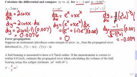 Mr Joyce AP Calculus - Differentials