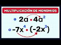 MULTIPLICACIÓN DE MONOMIOS | Multiplicación de Expresiones Algebraicas (Ejercicios)