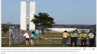 Wall Through Brazils Capital Shows Impeachment Divide