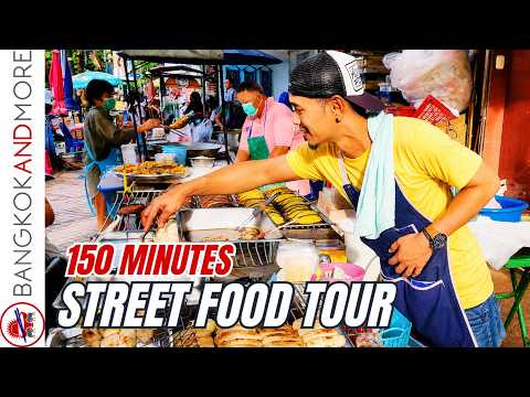 150 MINUTES THAILAND STREET FOOD TOUR 🇹🇭 | Morning Markets, Noon & Temple Festival (4K)