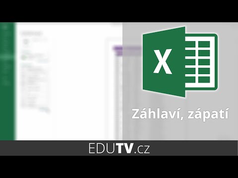 Video: Jak odstraním záhlaví v aplikaci Excel?