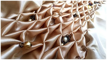 DIY HONEYCOMB SMOCKING DECORATION | PART 2 BEADING Honeycomb Smocking | Didsbury Art Studio