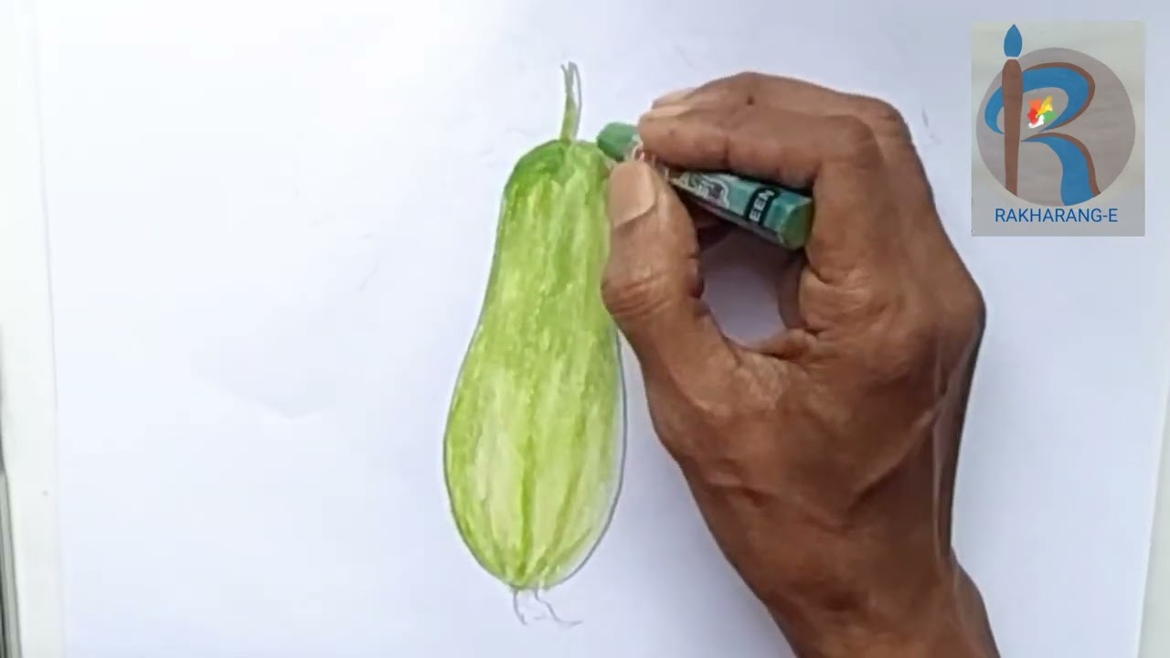 How to paint cucumber /প্যাস্টেলে কীভাবে শসা আঁকা যায় 